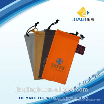 200gsm screen printed double drawstring micro fiber glasses bag